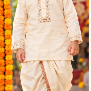 (Colour-Cream) ধুতি-পাঞ্জাবি