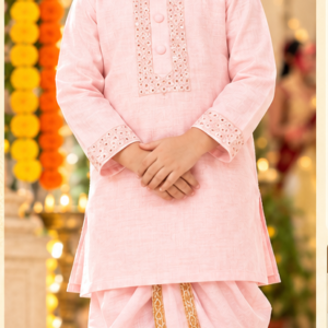 (Colour-Pink) ধুতি-পাঞ্জাবি